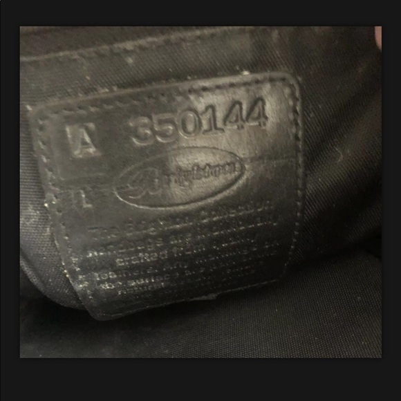 Authentic Vintage Brighton Leather Crocodile Black BackPack Heart Charm Silver - Picture 5 of 15